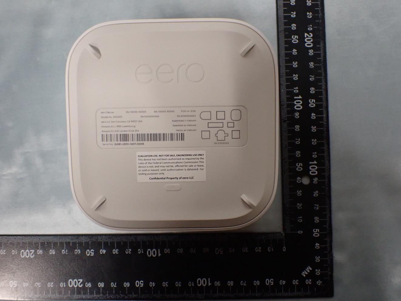 eero Pro 6E external FCC photo from External Photos p. 2