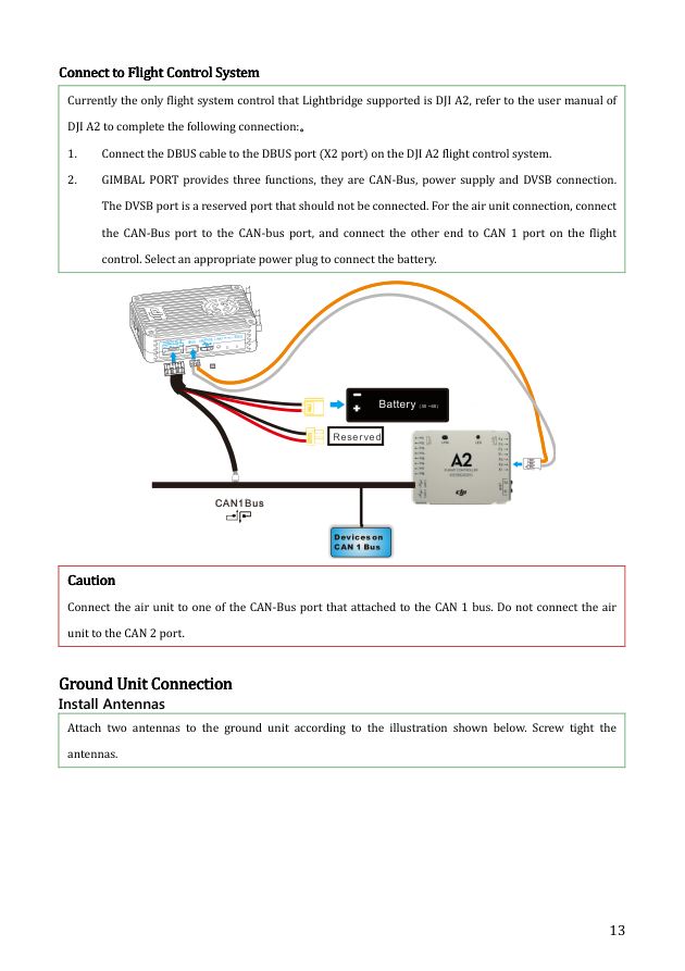 Connect to Flight Control System visual from the manual from the FCC user manual