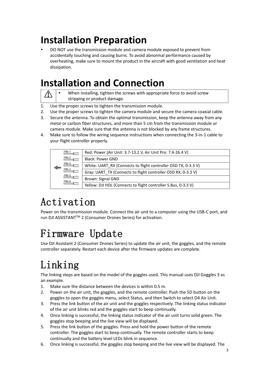 Installation Preparation visual from the manual from the FCC user manual