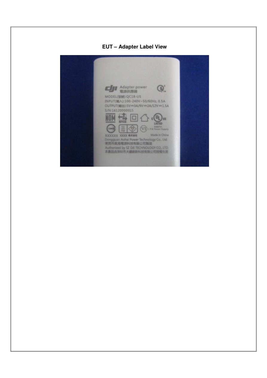 DJI Phantom 4 Pro external FCC photo from External Photos (3282486) p. 6
