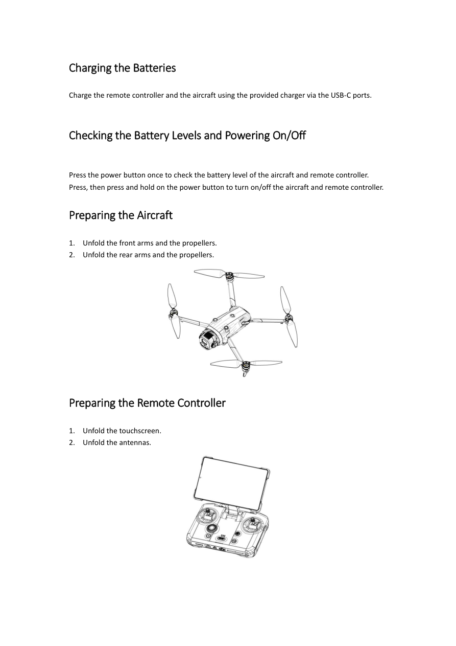 Charging the Batteries visual from the manual from the FCC user manual