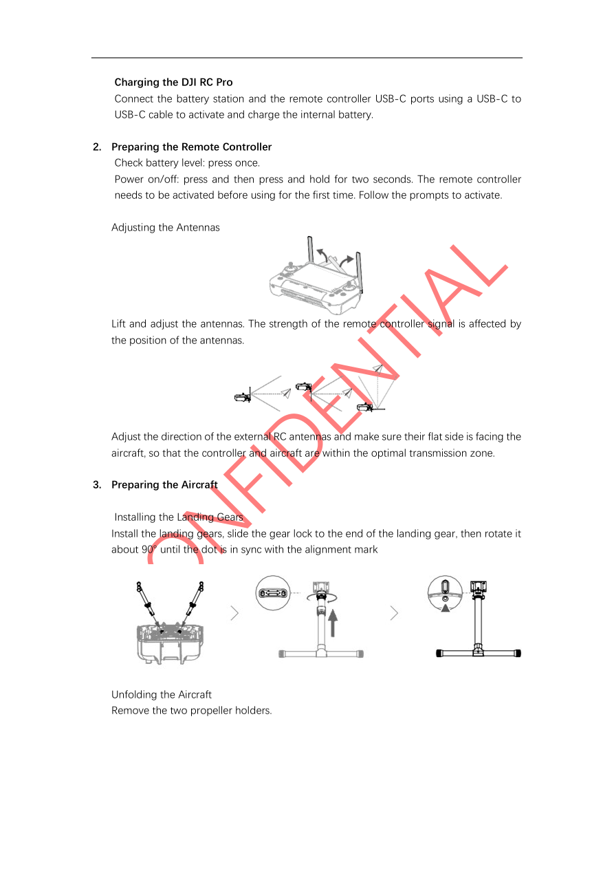 Charging the DJI RC Pro visual from the manual from the FCC user manual