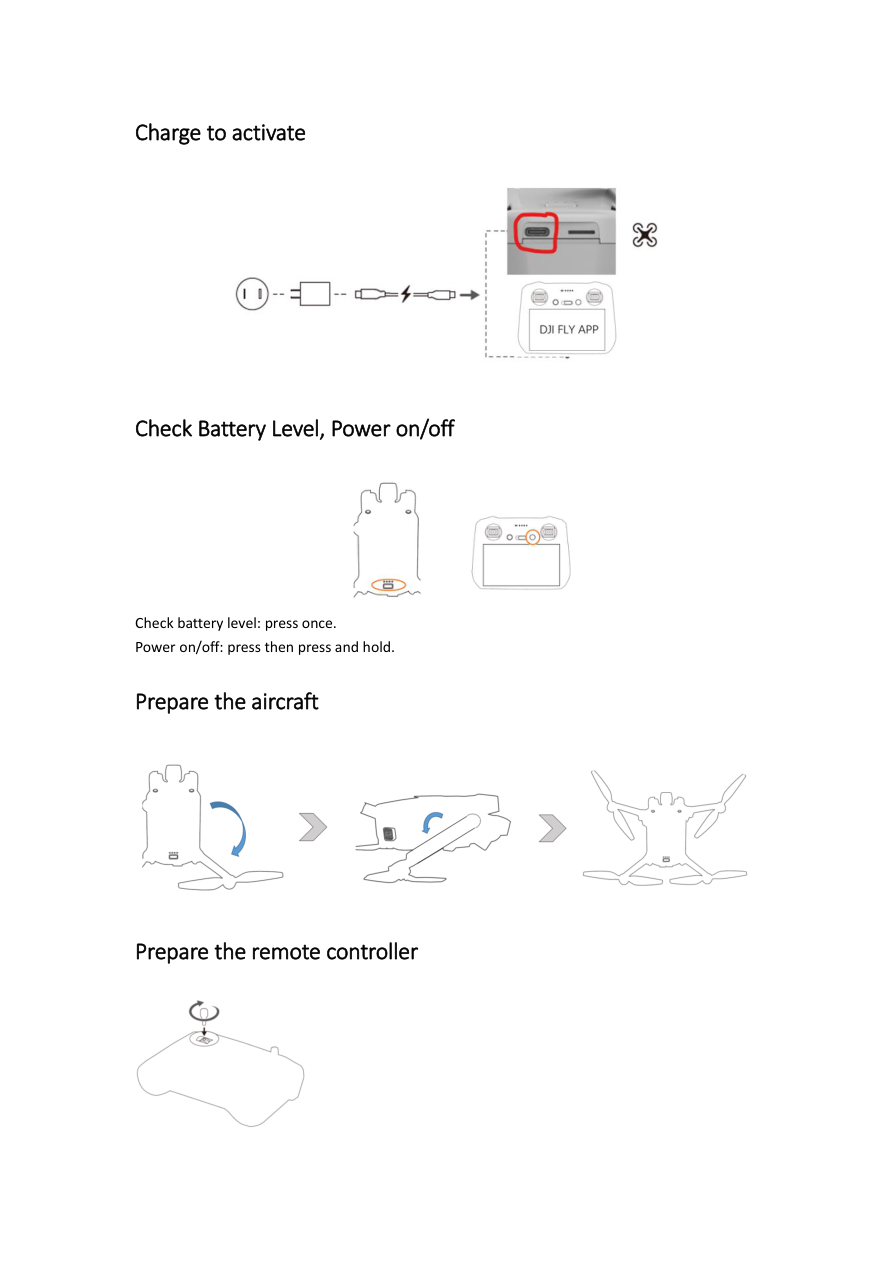 Charge to activate visual from the manual from the FCC user manual