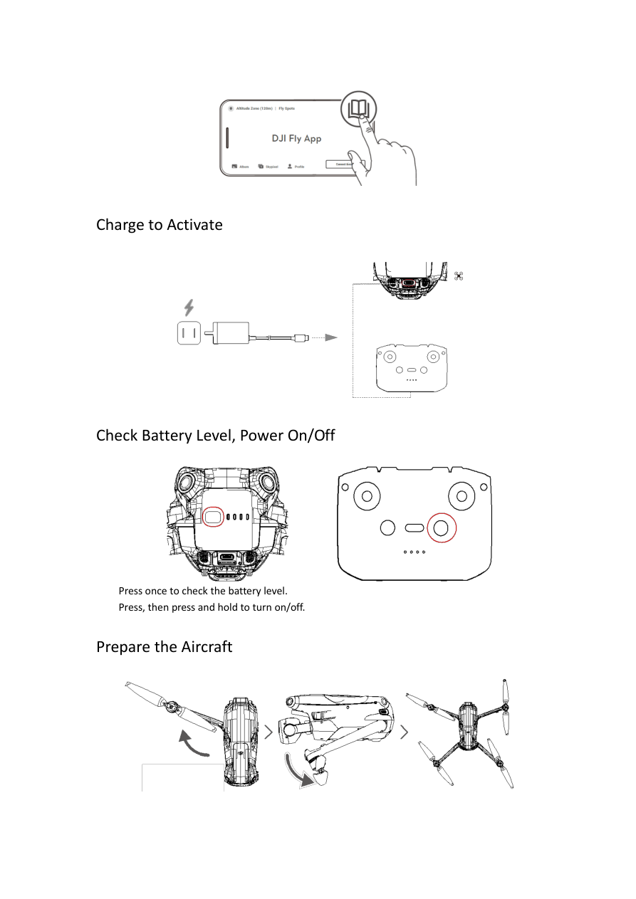 Charge to Activate visual from the manual from the FCC user manual