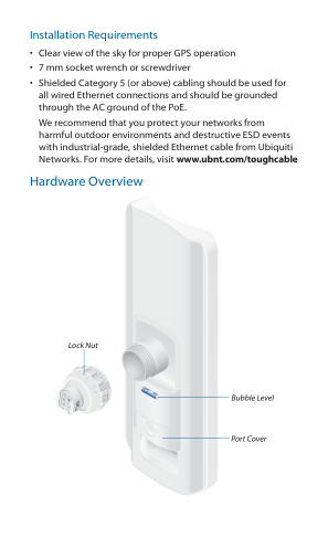 Installation Requirements visual from the manual from the FCC user manual