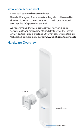 Installation Requirements visual from the manual from the FCC user manual