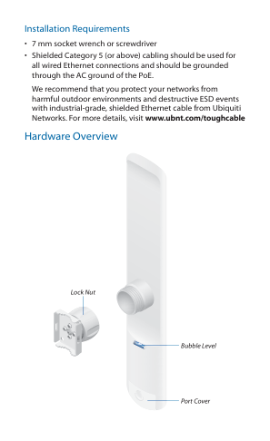 Installation Requirements visual from the manual from the FCC user manual