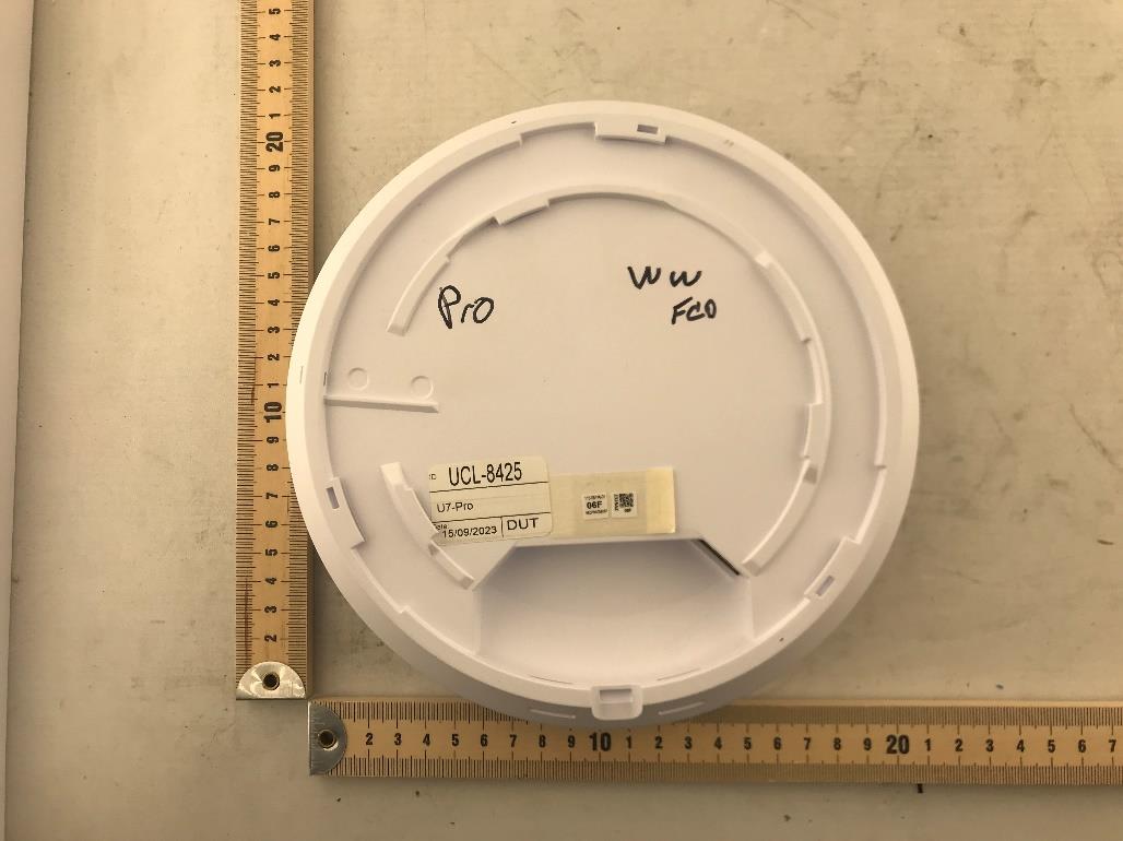 Ubiquiti UniFi U7 Pro Access Point external FCC photo from External Photos p. 1